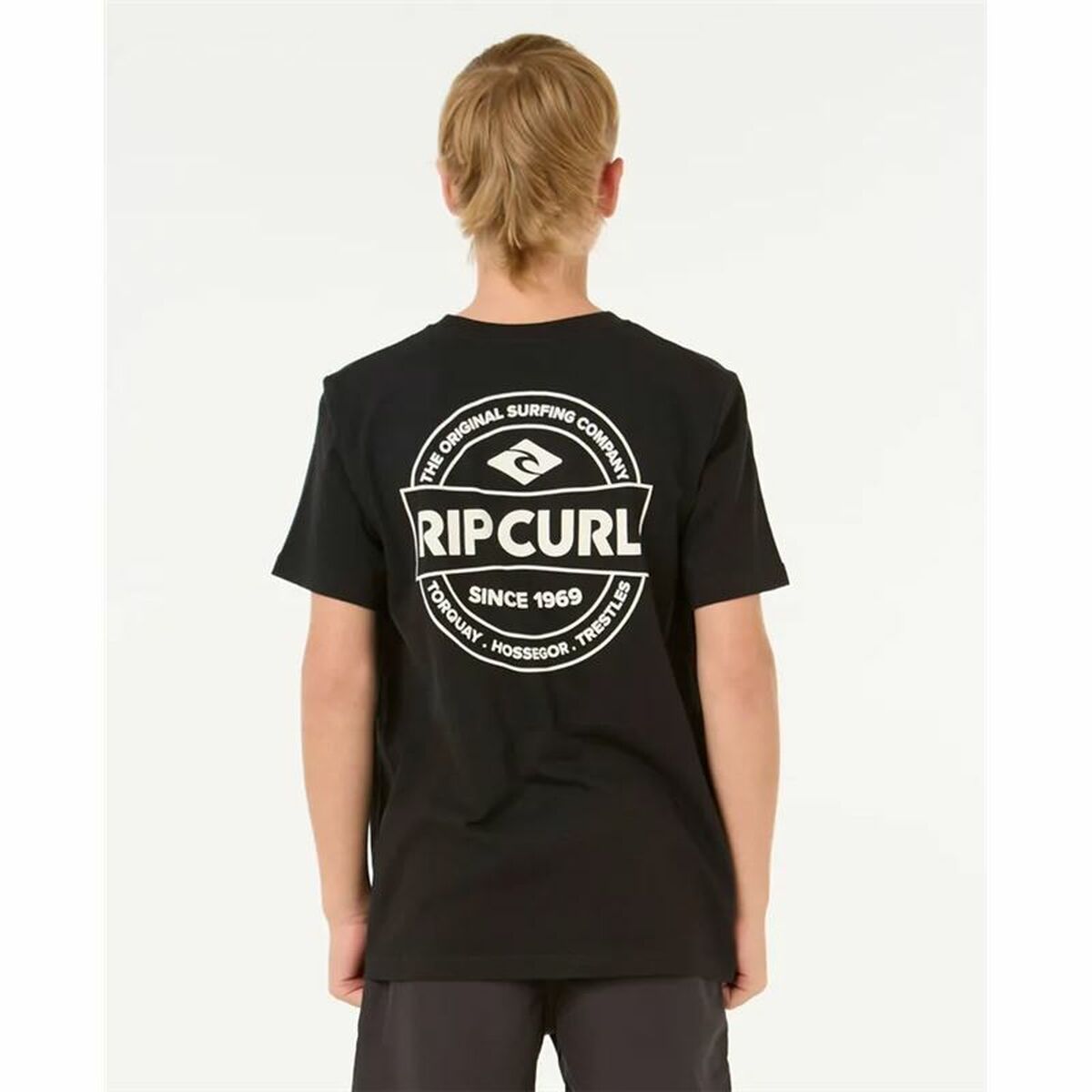 Child's Short Sleeve T-Shirt Rip Curl Staple Black-3