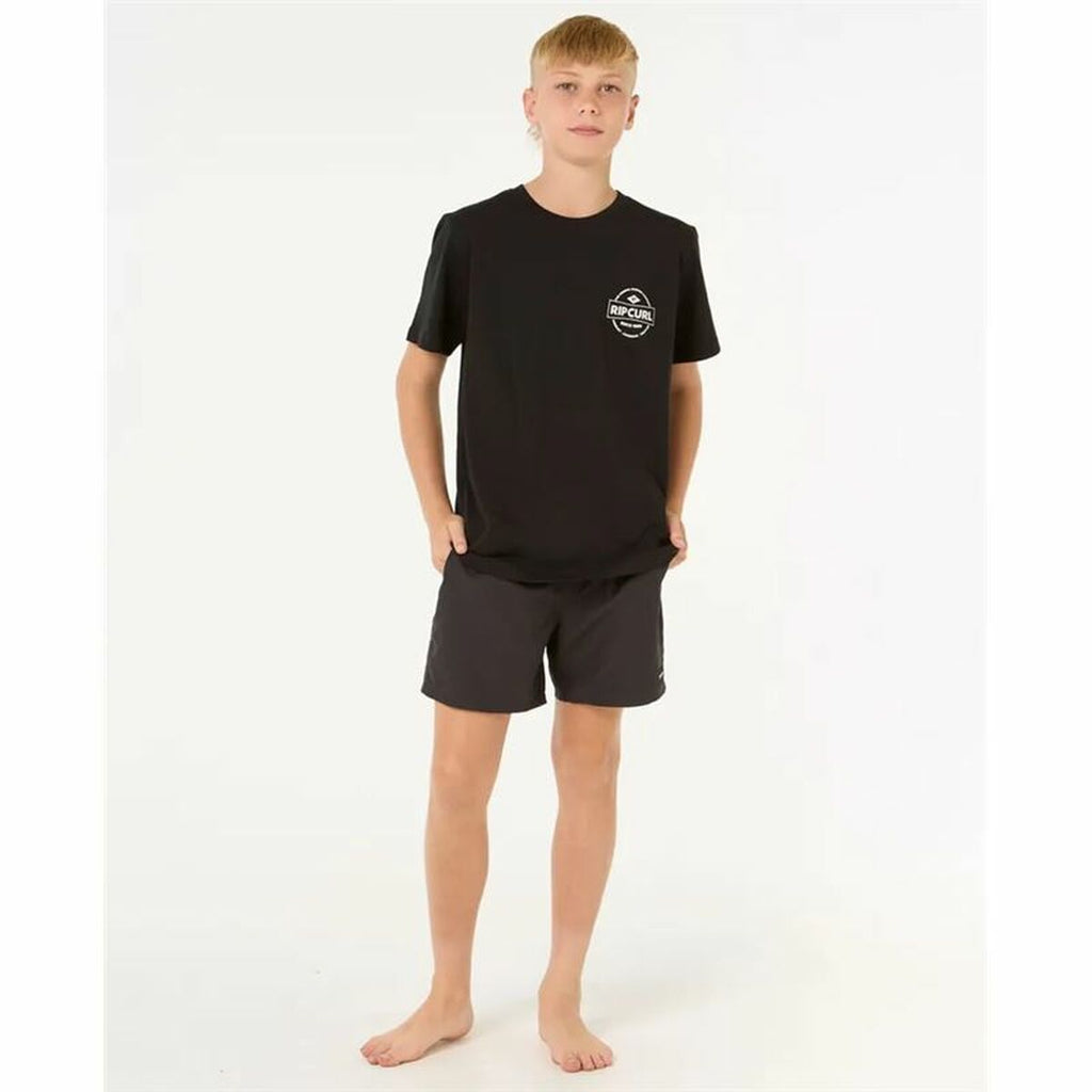 Child's Short Sleeve T-Shirt Rip Curl Staple Black-2
