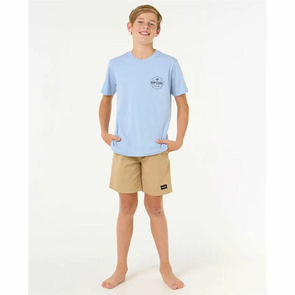 Child's Short Sleeve T-Shirt Rip Curl Rip Curl Staple Tee Blue-2