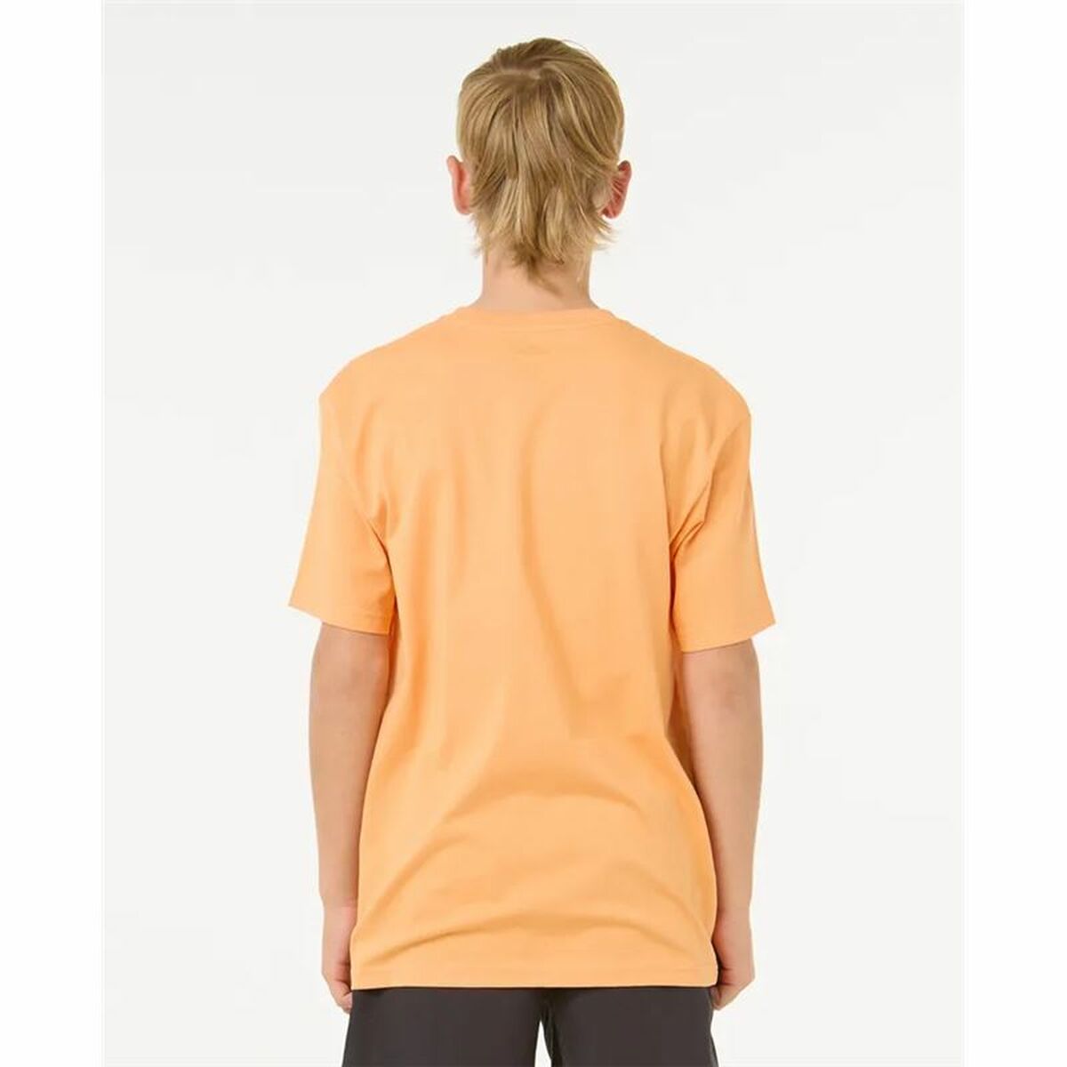 Child's Short Sleeve T-Shirt Rip Curl Raw Energy Frame Tee Orange-4