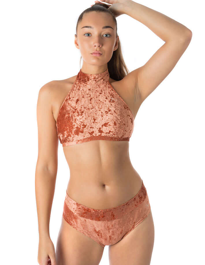 Velvet halter top Lisette-2