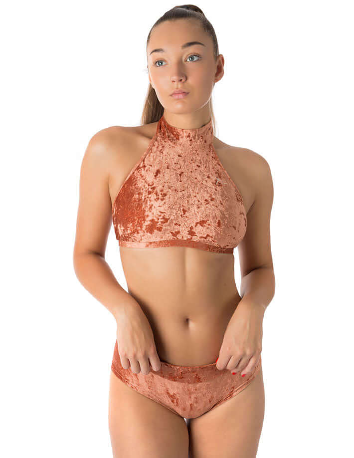 Velvet halter top Lisette-0