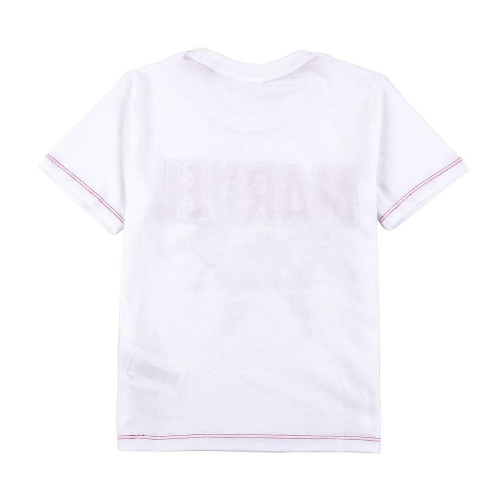 Child's Short Sleeve T-Shirt Marvel White-1