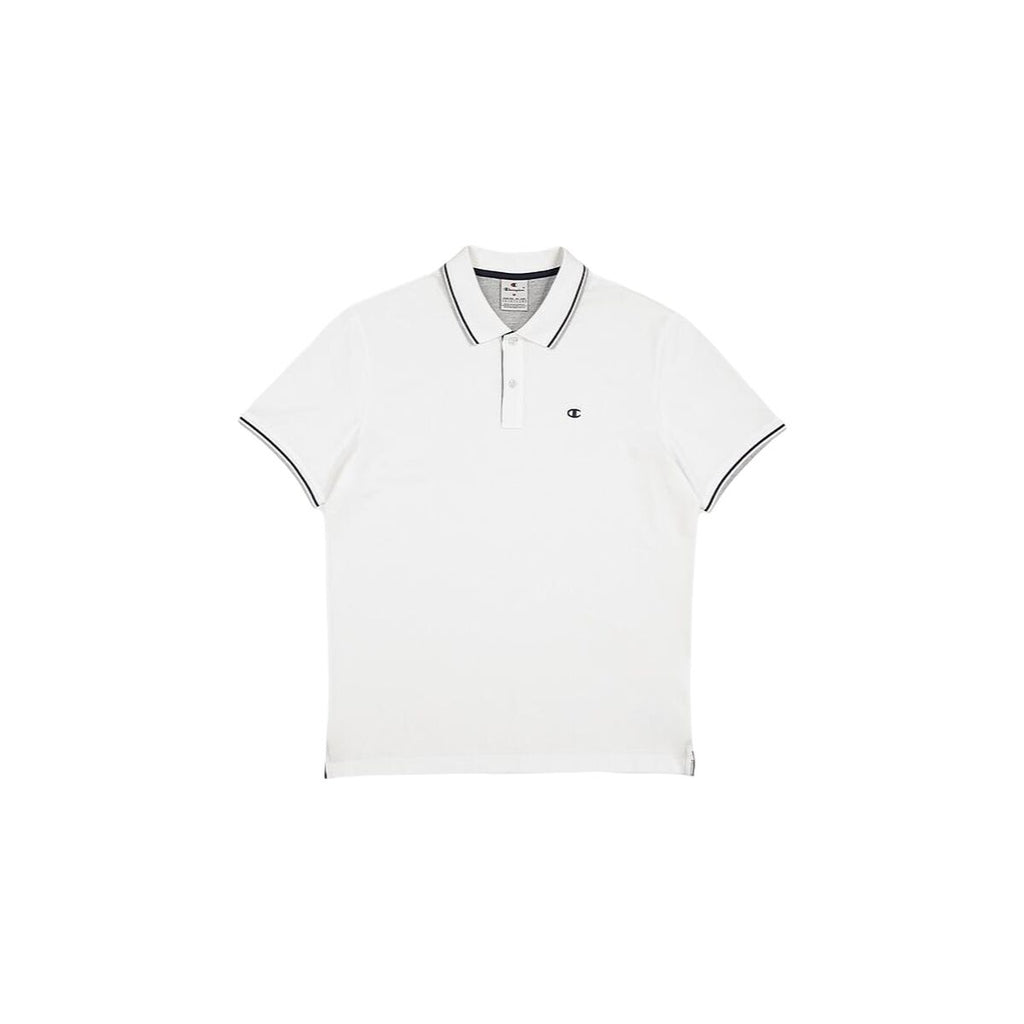Men’s Short Sleeve Polo Shirt Champion CHAMPION POLO 220897 White-0