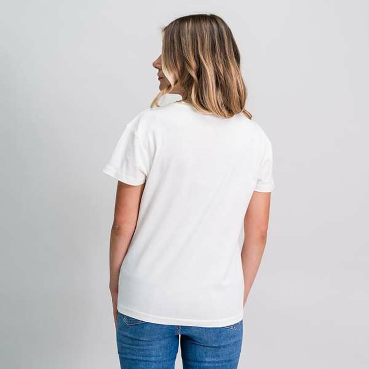 Women’s Short Sleeve T-Shirt Mickey Mouse White-2