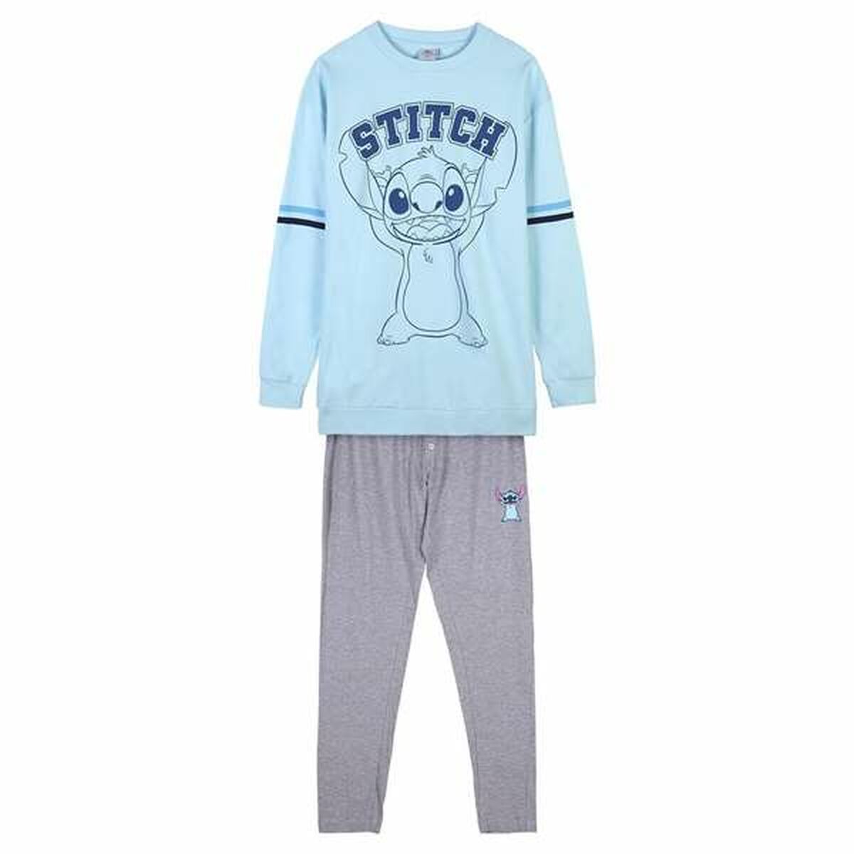 Pyjama Stitch Light Blue-0