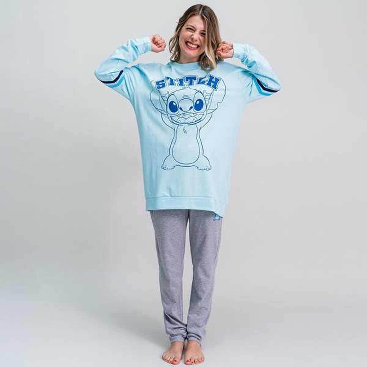 Pyjama Stitch Light Blue-1