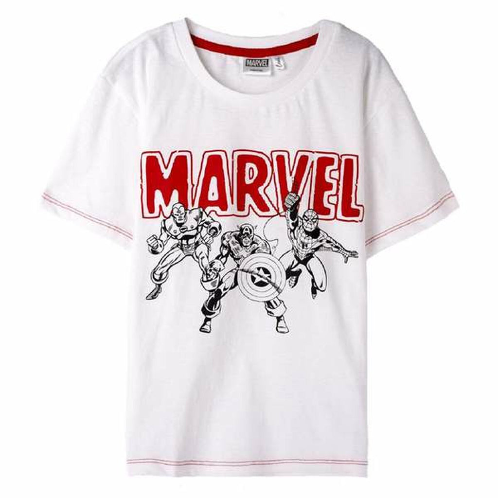 Children’s Short Sleeve T-Shirt Marvel White-0