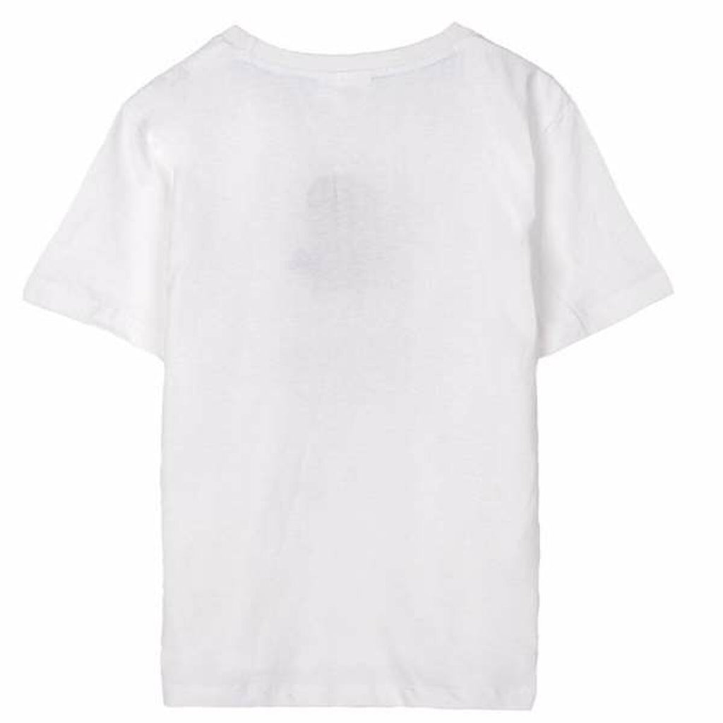 Children’s Short Sleeve T-Shirt Stitch White-3