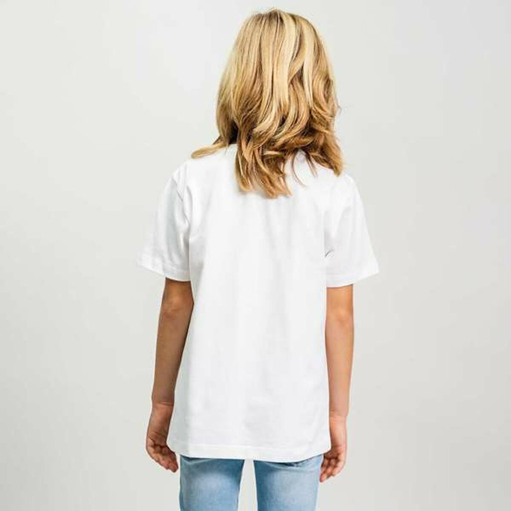 Children’s Short Sleeve T-Shirt Stitch White-2