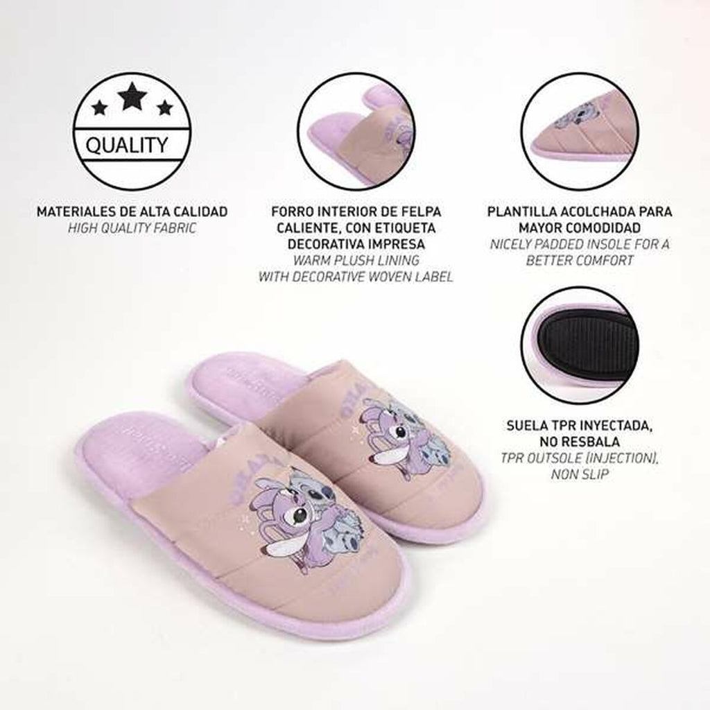 House Slippers Stitch Lilac-1