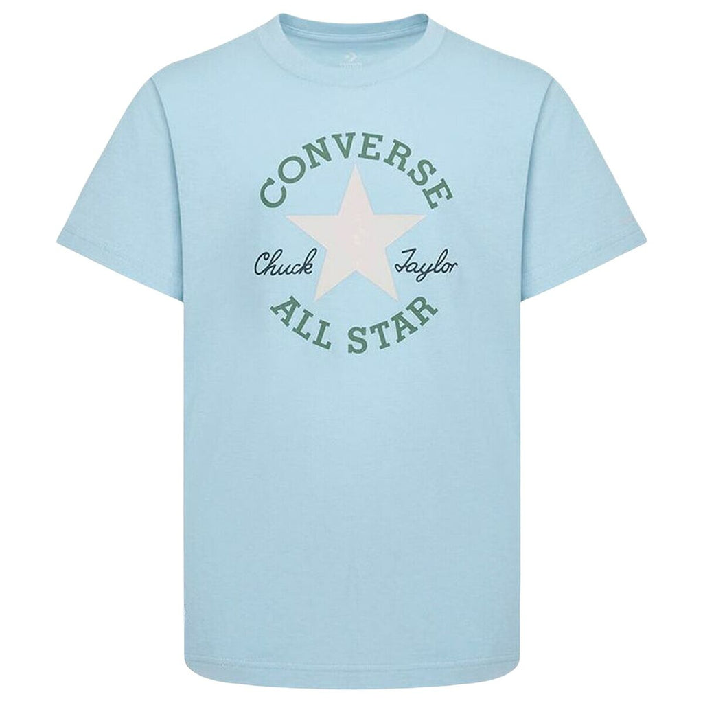 Child's Short Sleeve T-Shirt Converse Sustainable Core Sse Sky blue-0