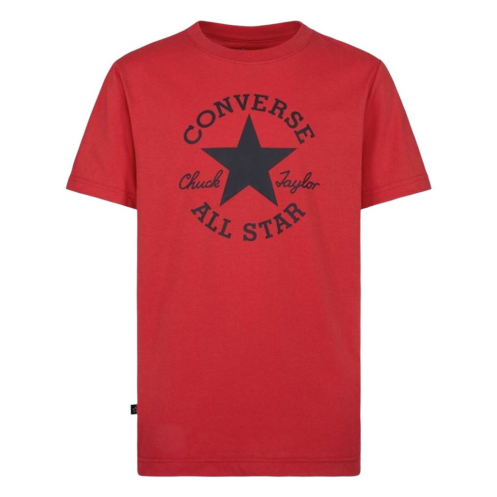 Child's Short Sleeve T-Shirt Converse Sustainable Core Sse Red-0