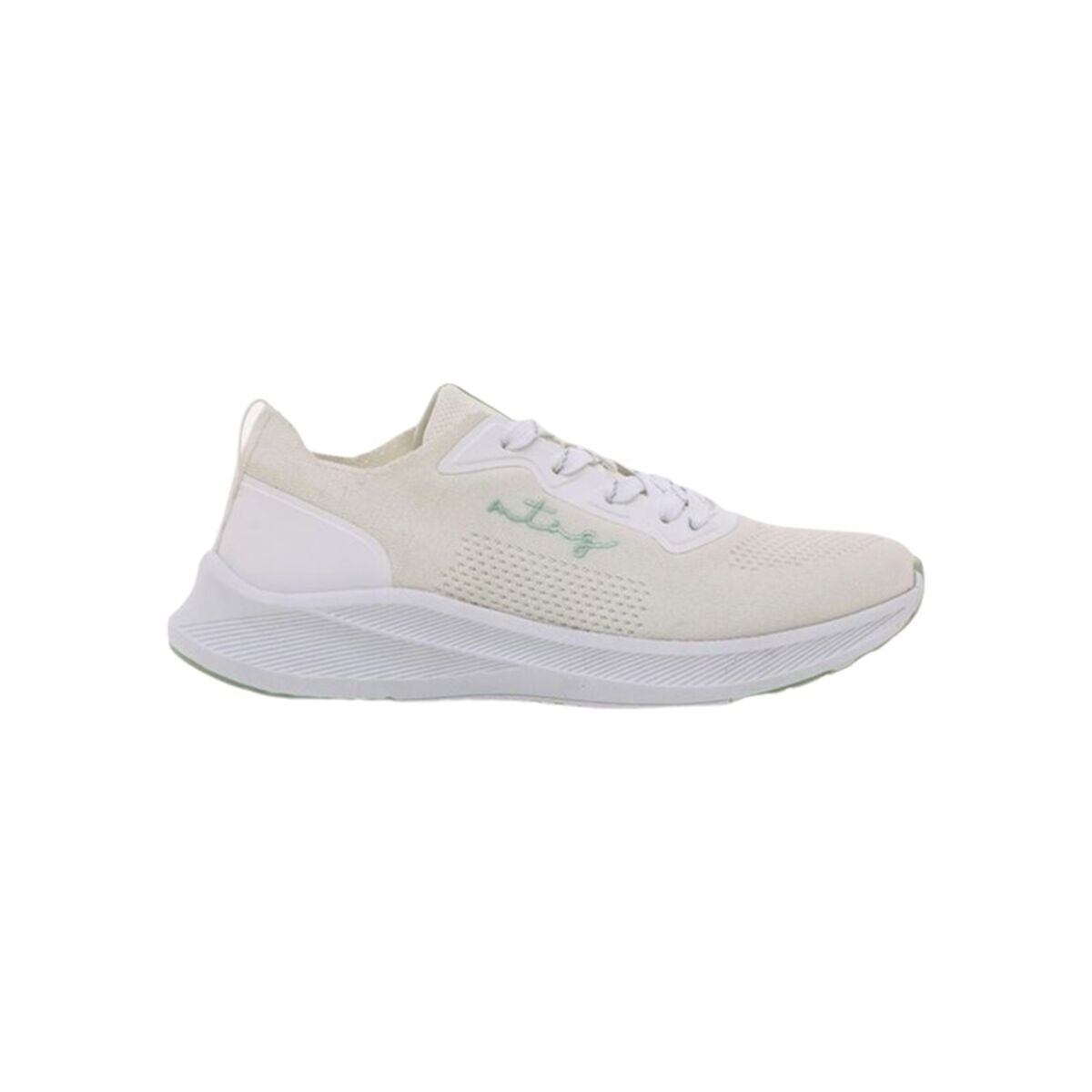 Women's casual trainers Mustang Somo White Beige-1
