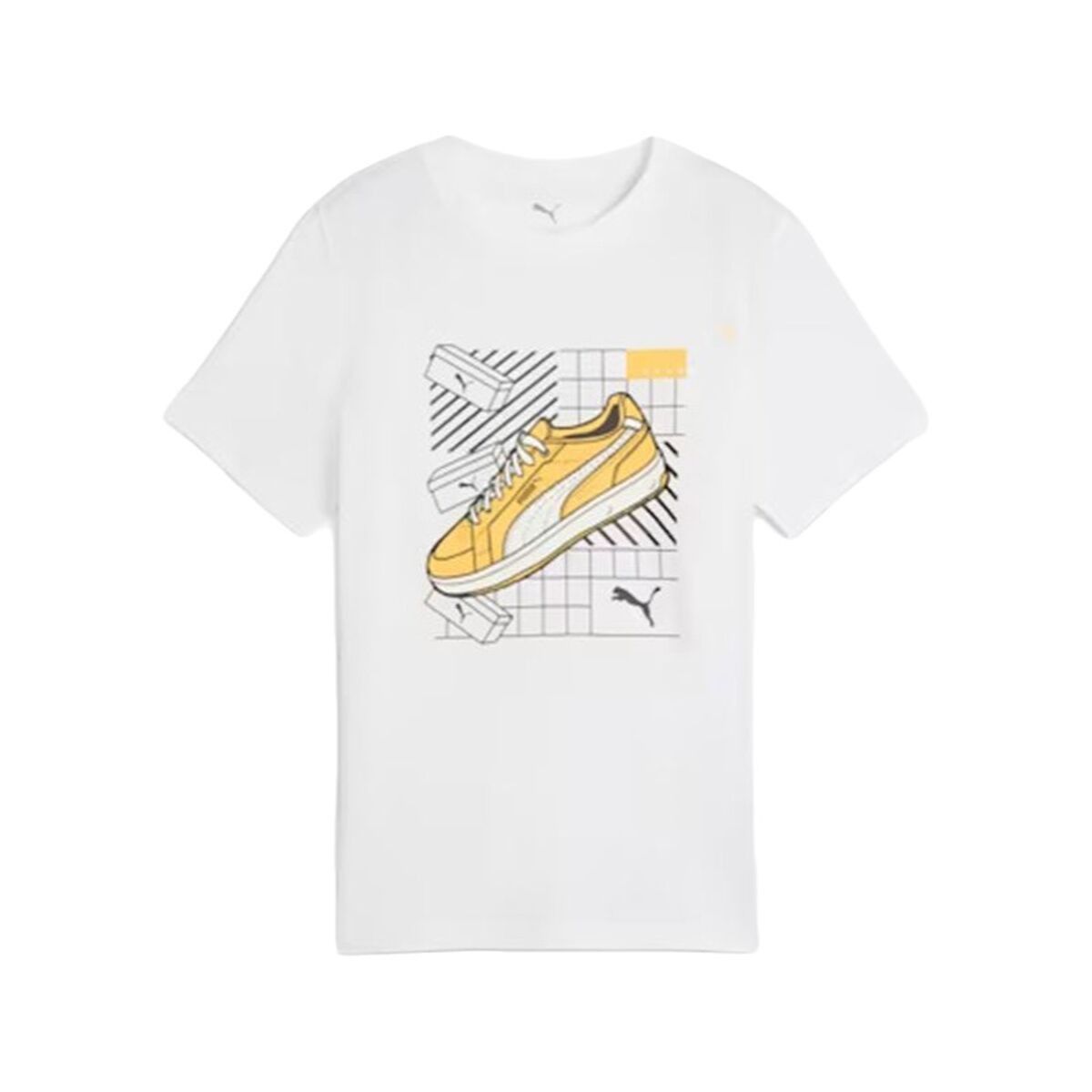 Child's Short Sleeve T-Shirt Puma Puma Graphics IV B White-0
