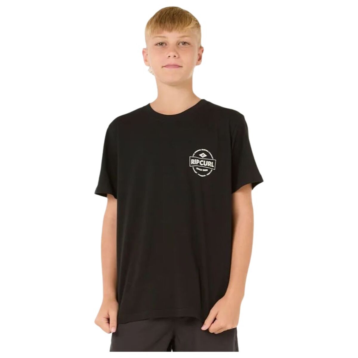 Child's Short Sleeve T-Shirt Rip Curl Staple Black-0