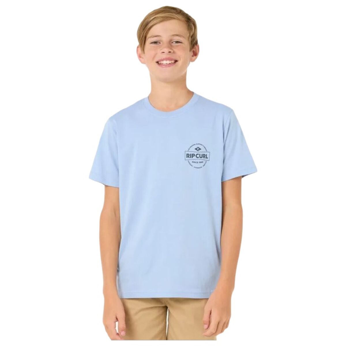 Child's Short Sleeve T-Shirt Rip Curl Rip Curl Staple Tee Blue-0