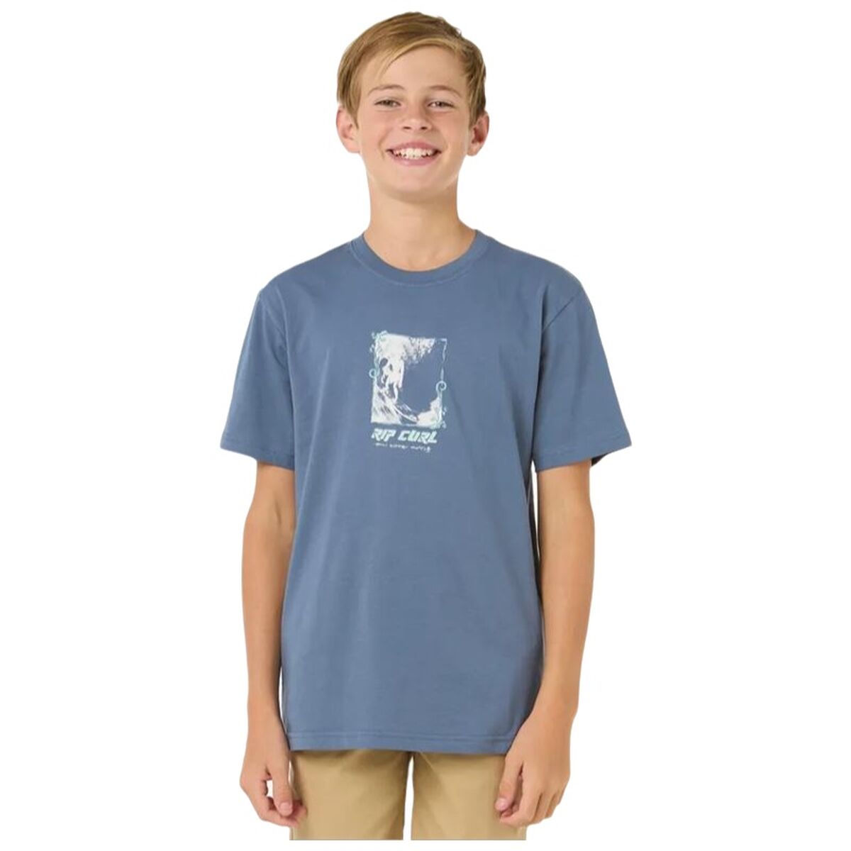Child's Short Sleeve T-Shirt Rip Curl Raw Energy Frame Tee-0