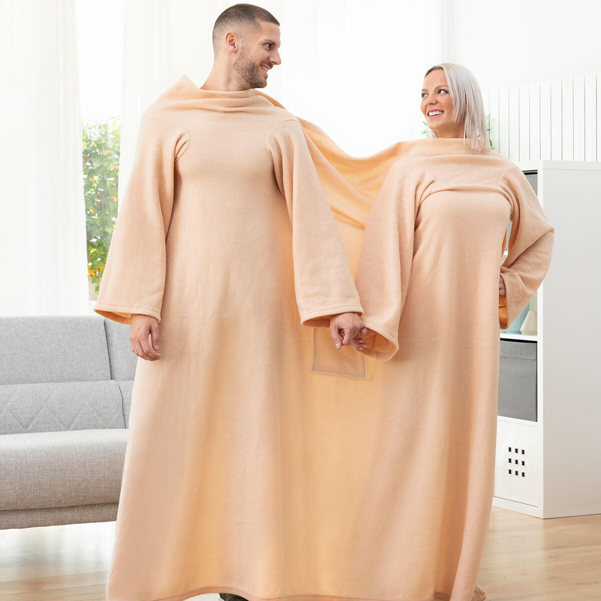 Double Sleeved Blanket with Central Pocket Doublanket InnovaGoods-9