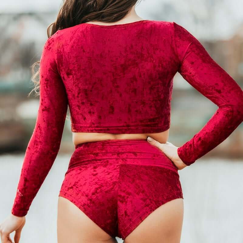 Velvet crop top Pavi-3