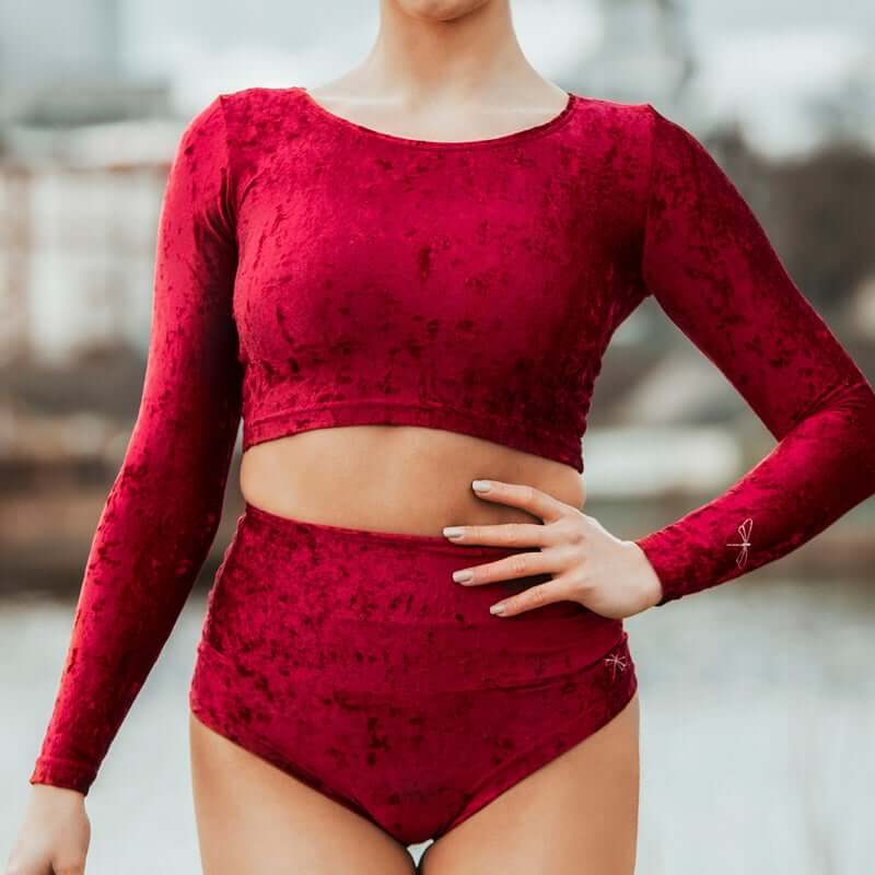 Velvet crop top Pavi-2